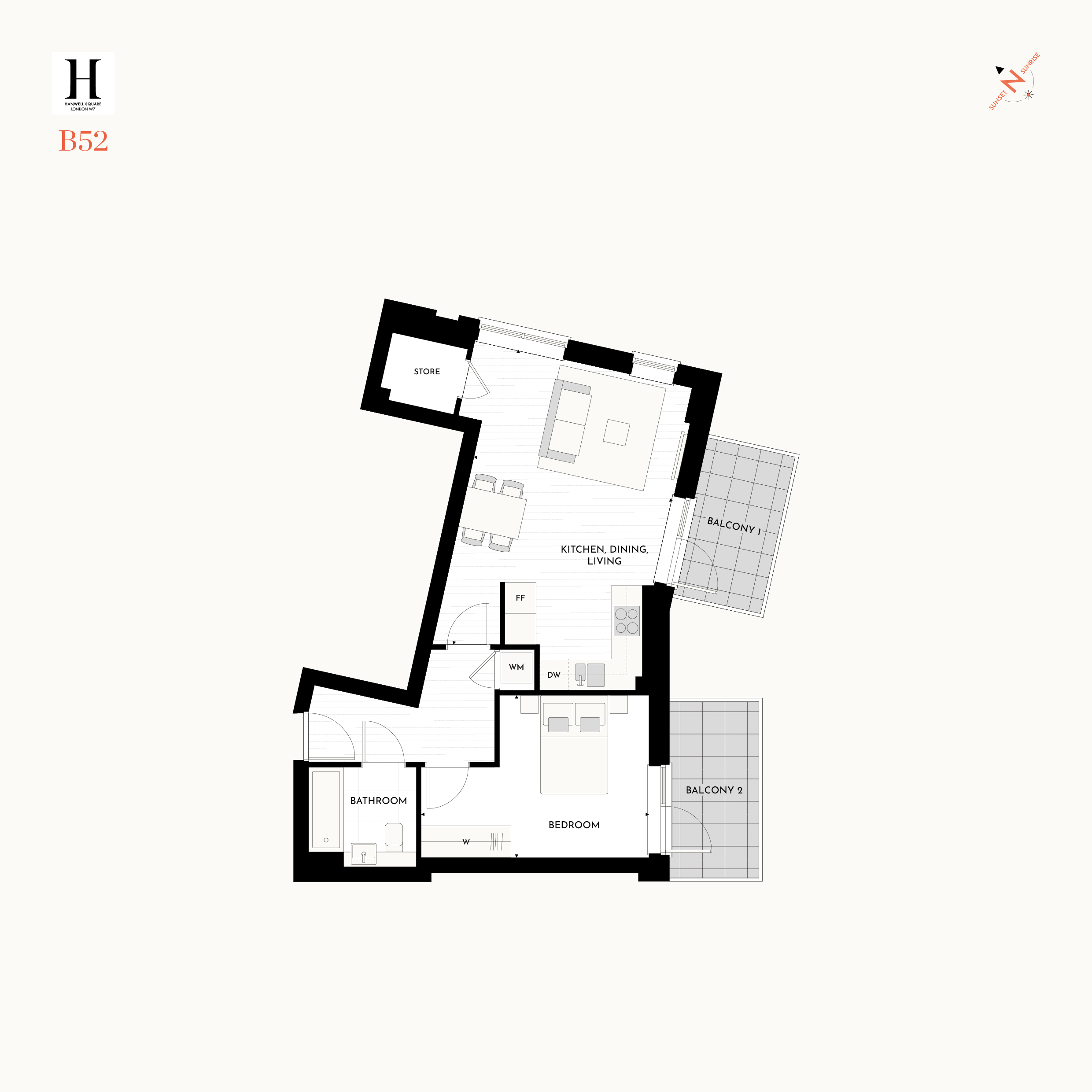 Floorplan for  at Hanwell Square, Seventh